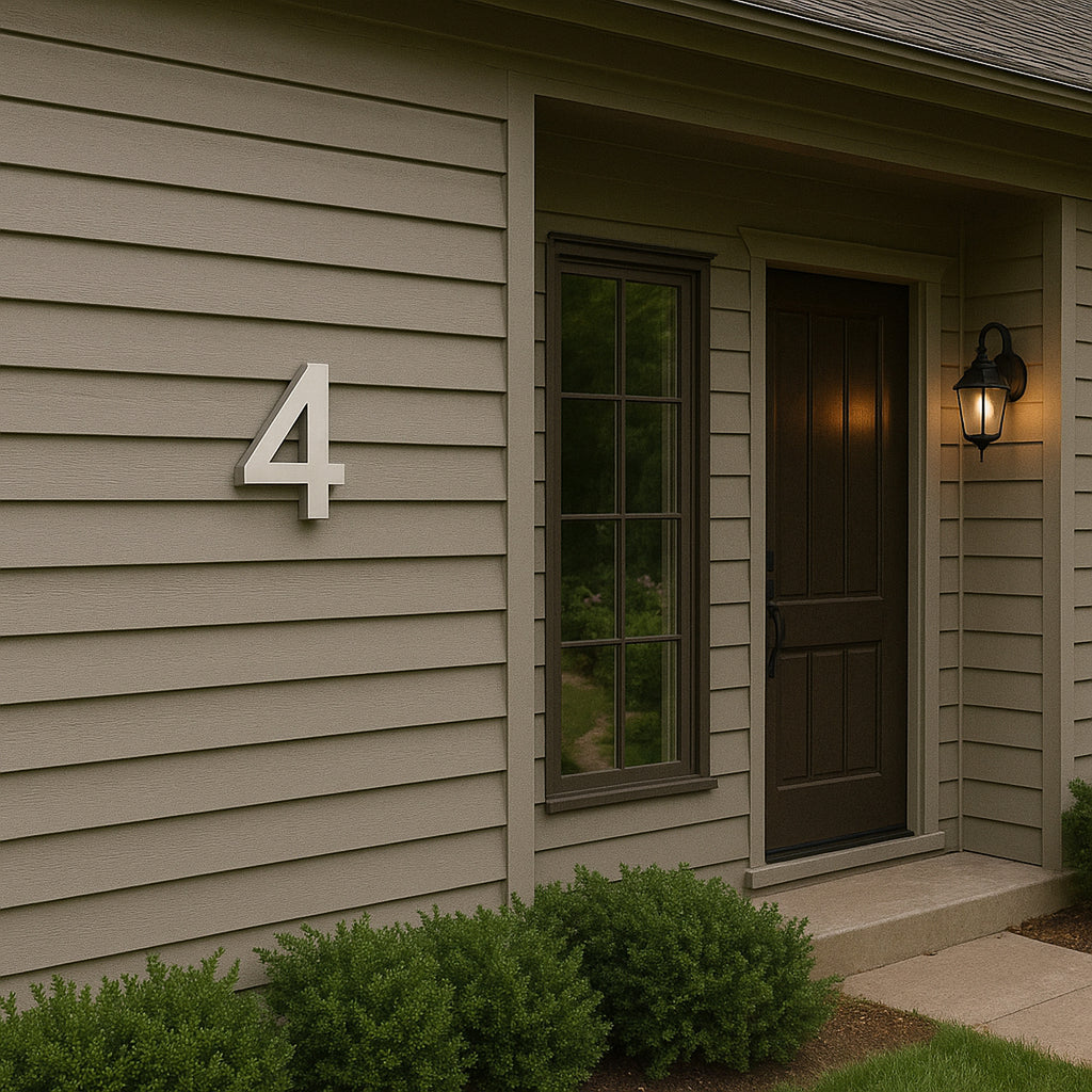 Hausnummer „0-9“, Edelstahl