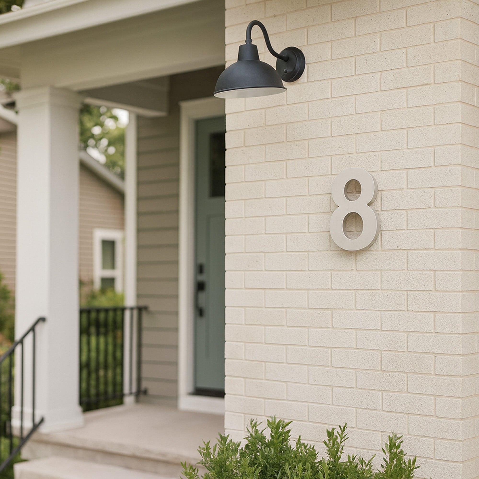 Hausnummer „0-9“, Edelstahl