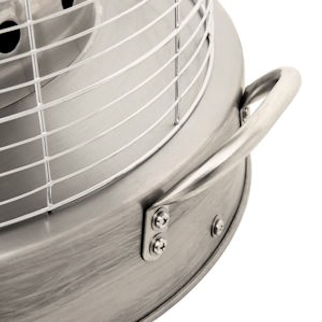 Gas patio heater "Graz", Ø 43 x 152 cm, 10 kW, stainless steel