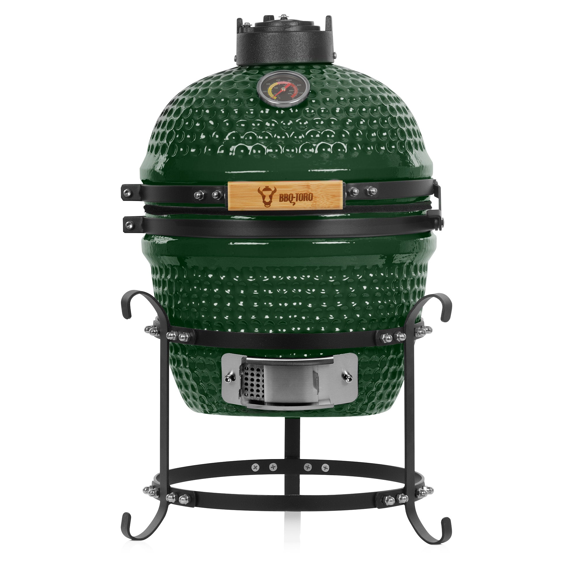 Barbecue à charbon Kamado « HAIIRO », Ø 32 cm, avec grille et thermomètre