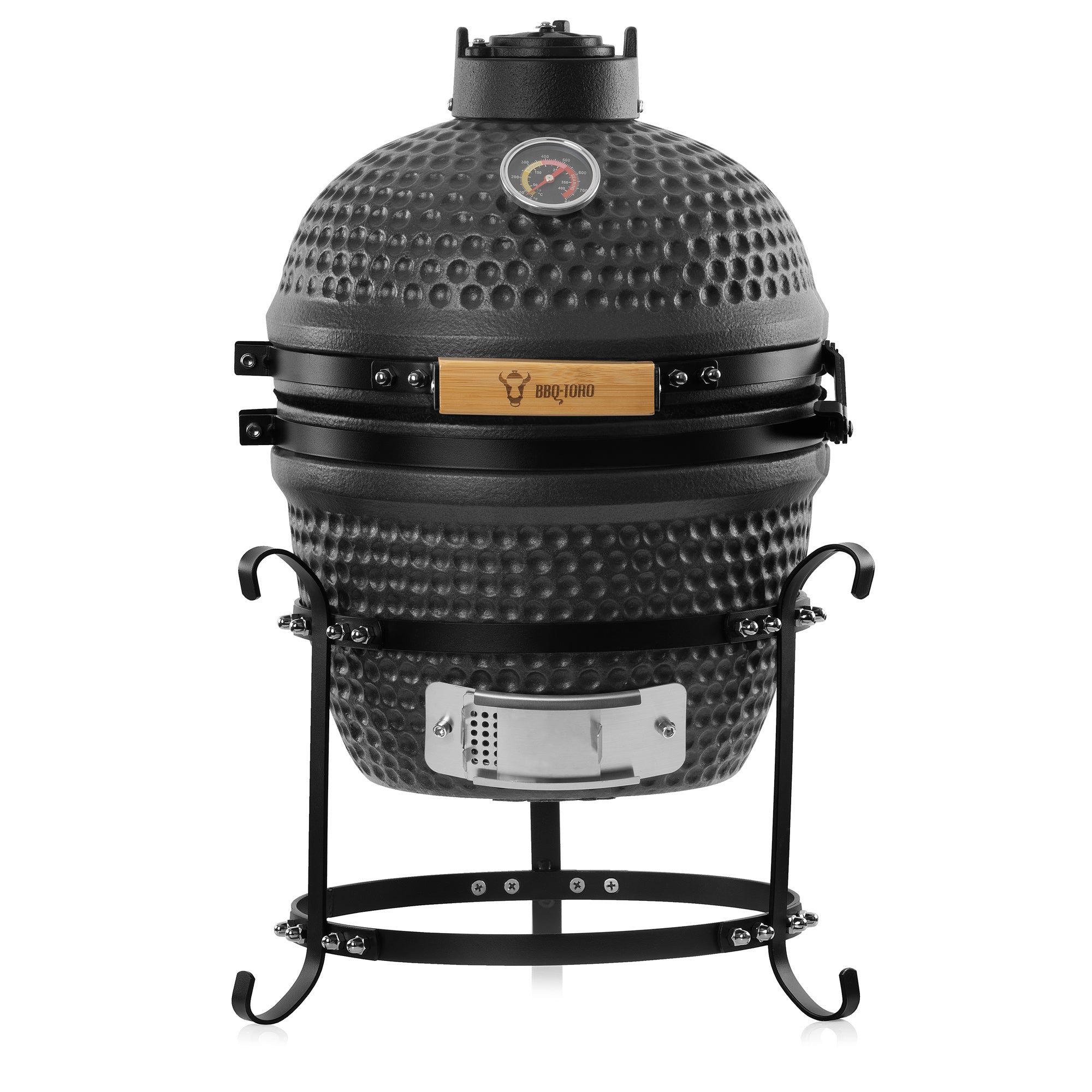 Barbecue à charbon Kamado « HAIIRO », Ø 32 cm, avec grille et thermomètre