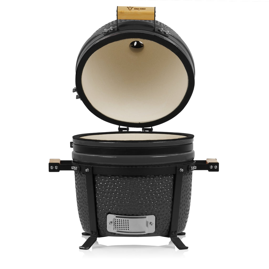 Kamado charcoal grill "SHIRO", Ø 39 cm, incl. thermometer and wooden handles
