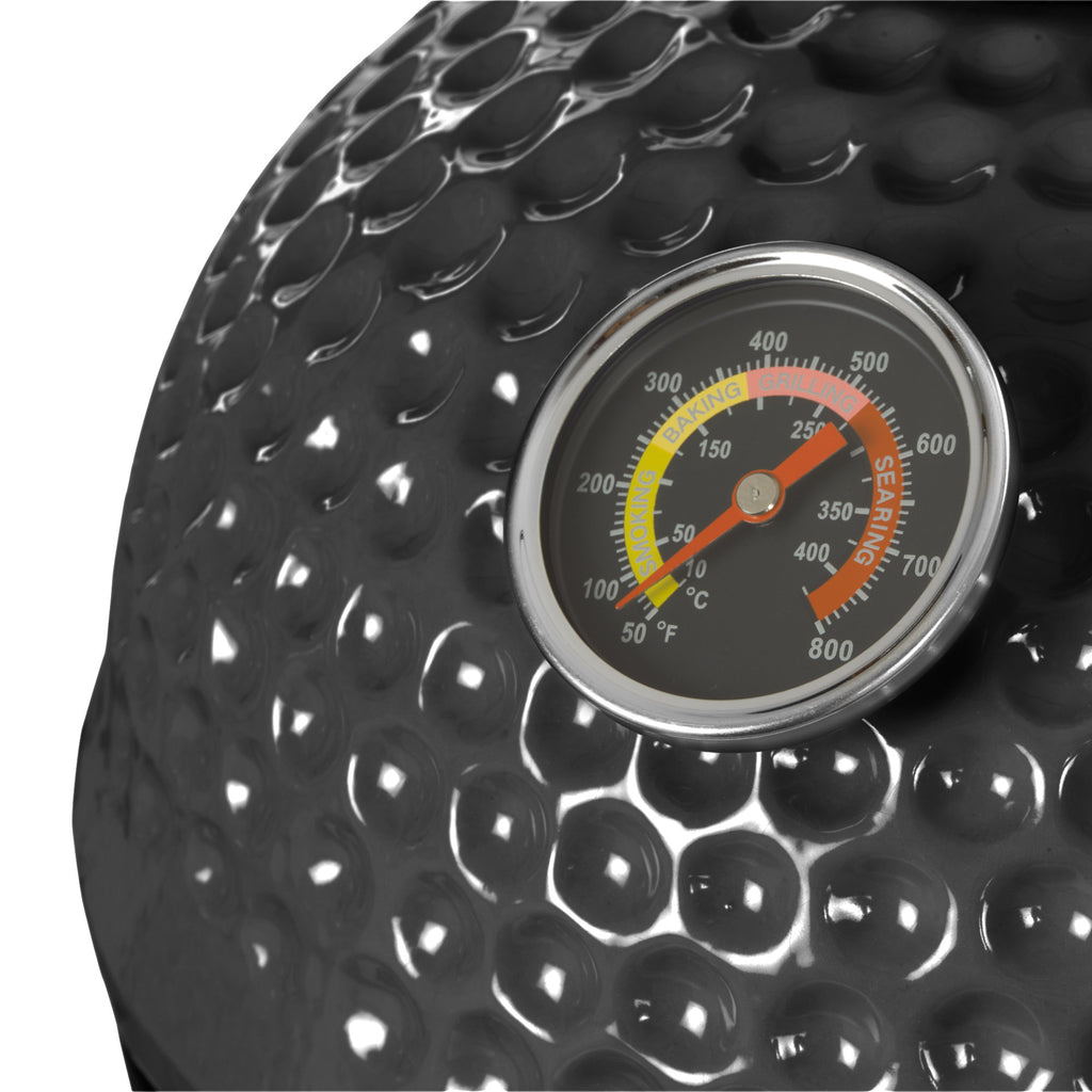 Kamado charcoal grill "SHIRO", Ø 39 cm, incl. thermometer and wooden handles