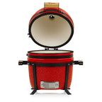 Kamado Holzkohlegrill "SHIRO", Ø 39 cm, inkl. Thermometer und Holzgriffen