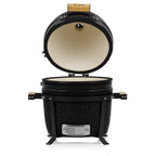 Kamado Holzkohlegrill "SHIRO", Ø 39 cm, inkl. Thermometer und Holzgriffen