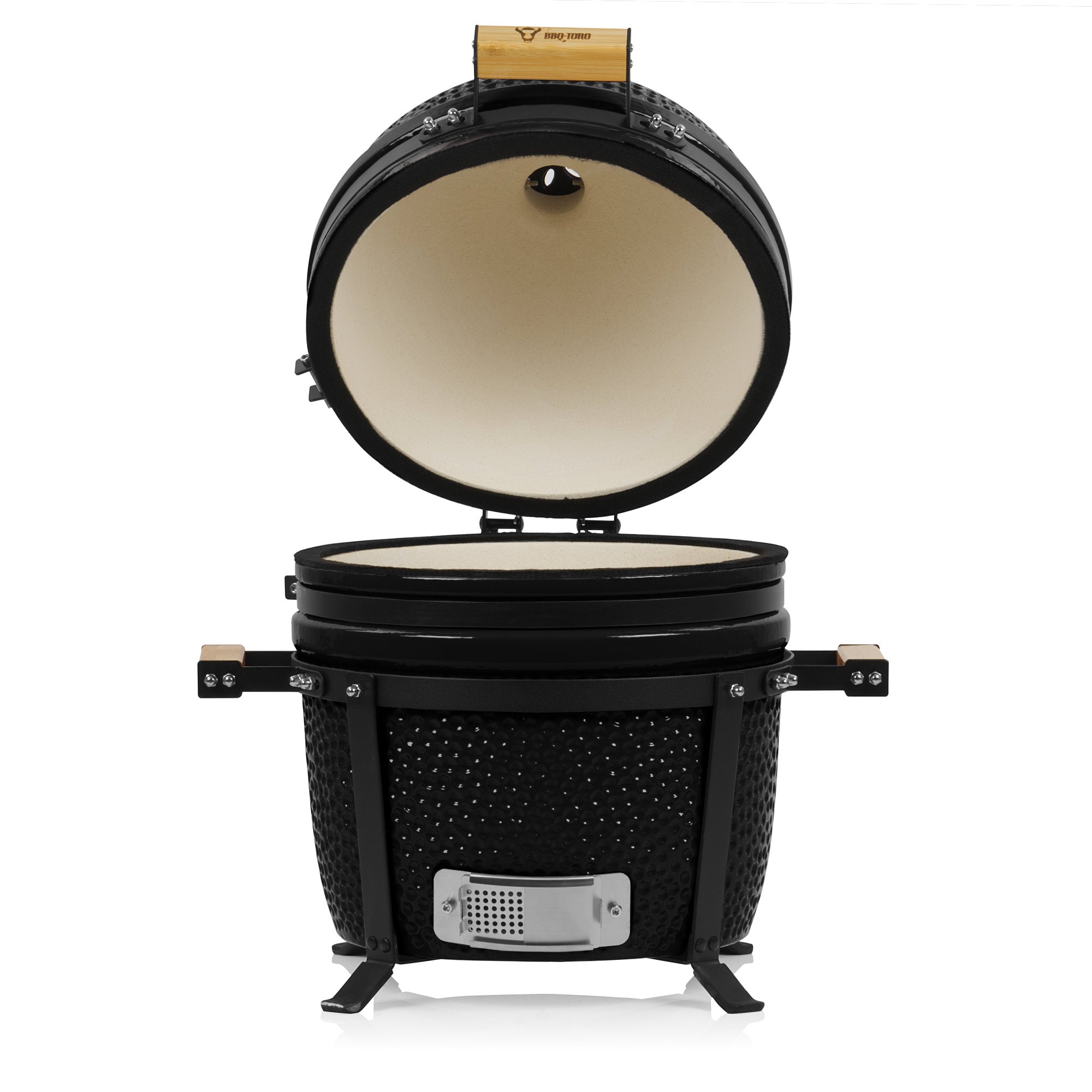 Kamado charcoal grill "SHIRO", Ø 39 cm, incl. thermometer and wooden handles