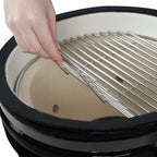 Kamado Holzkohlegrill "SHIRO", Ø 39 cm, inkl. Thermometer und Holzgriffen