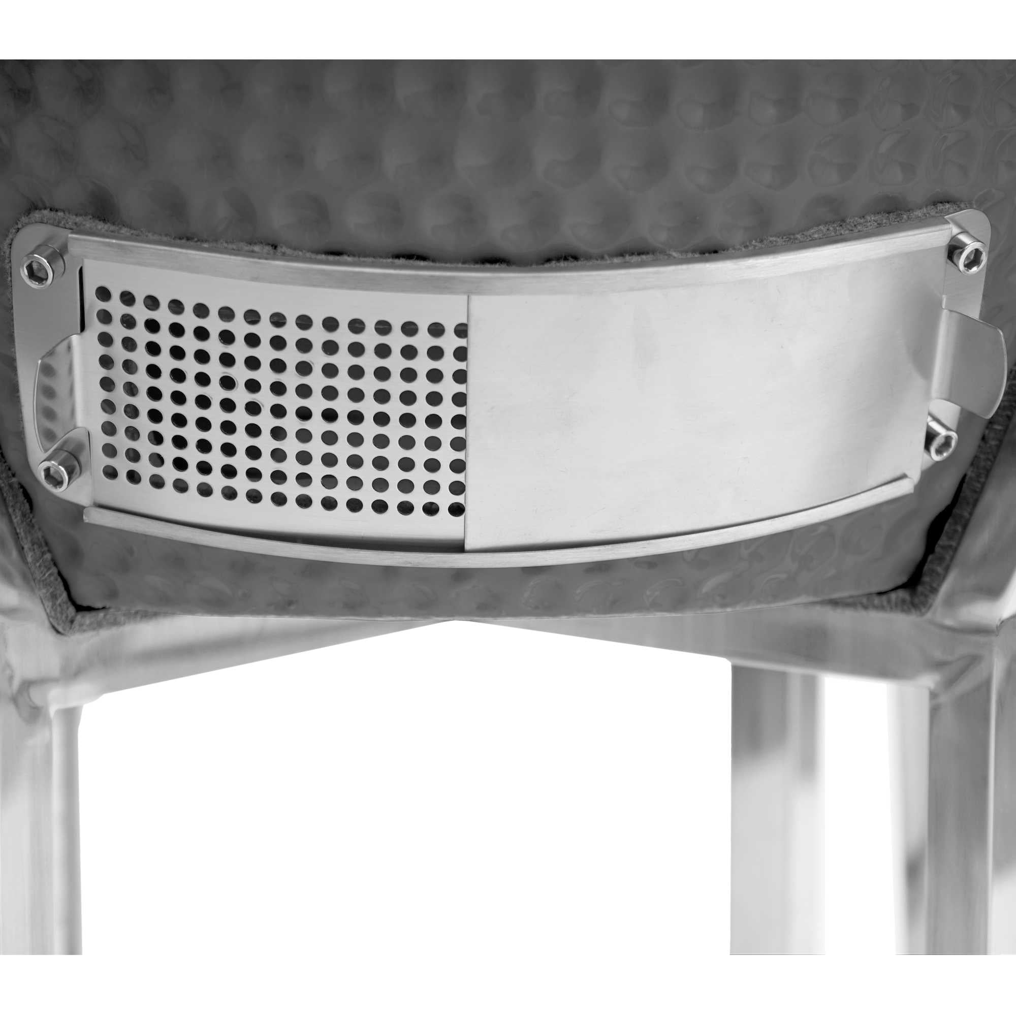 Barbecue à charbon de bois Kamado BBQ-Toro Ø 46 cm « KURO » avec étagère en bambou et thermomètre, gris
