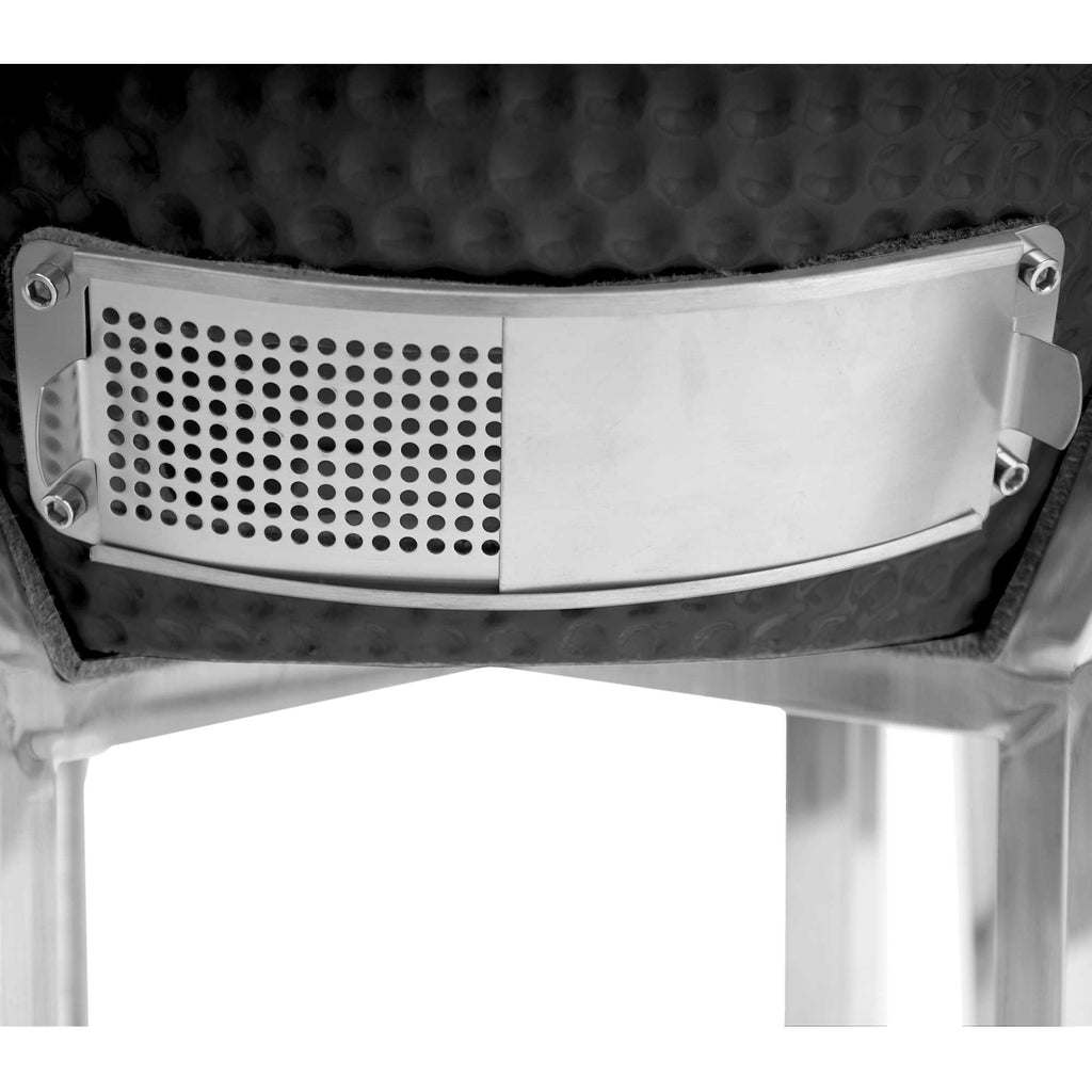 Barbecue à charbon de bois Kamado BBQ-Toro Ø 46 cm « KURO » avec étagère en bambou et thermomètre, gris