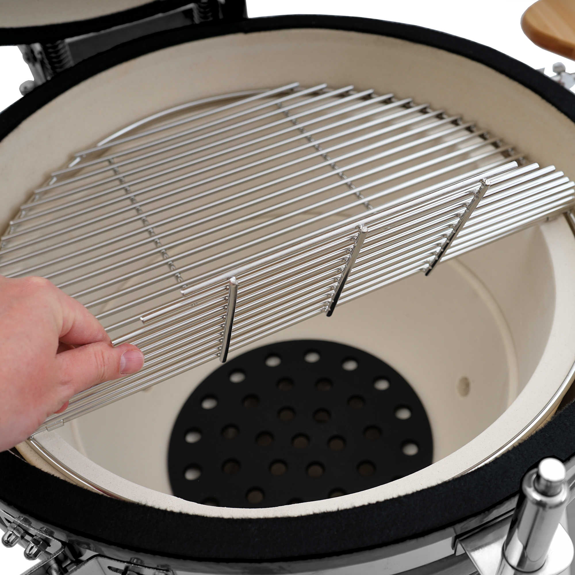 Barbecue à charbon de bois Kamado « KURO », Ø 52 cm, avec grille et thermomètre