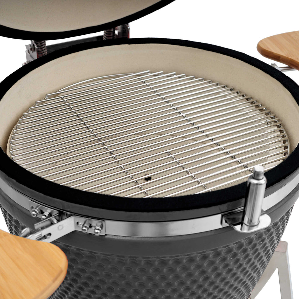 Barbecue à charbon de bois Kamado « KURO », Ø 52 cm, avec grille et thermomètre