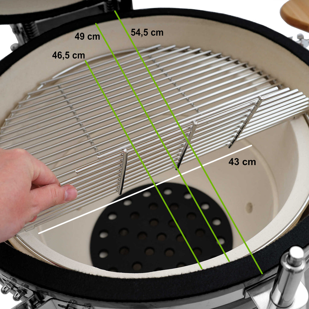 Barbecue à charbon de bois Kamado « KURO », Ø 52 cm, avec grille et thermomètre