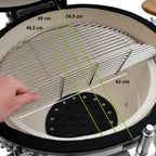 Kamado Holzkohlegrill "KURO", Ø 52 cm, inkl. Ablage, Thermometer