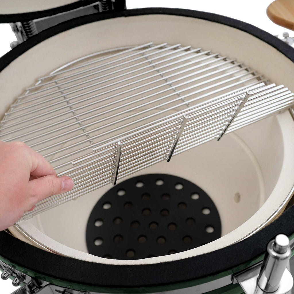 Barbecue à charbon de bois Kamado « KURO », Ø 52 cm, avec grille et thermomètre