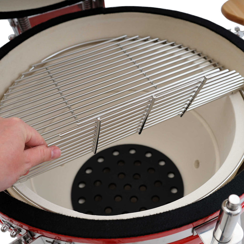 Barbecue à charbon de bois Kamado « KURO », Ø 52 cm, avec grille et thermomètre