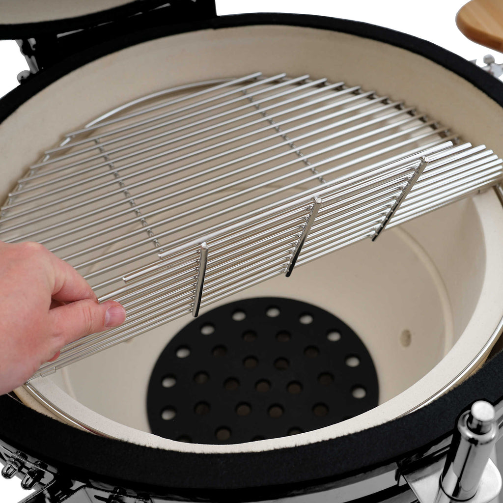 Barbecue à charbon de bois Kamado « KURO », Ø 52 cm, avec grille et thermomètre