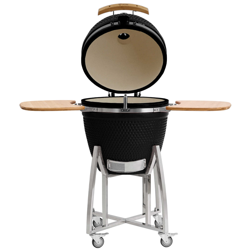 Barbecue à charbon de bois Kamado « KURO », Ø 52 cm, avec grille et thermomètre