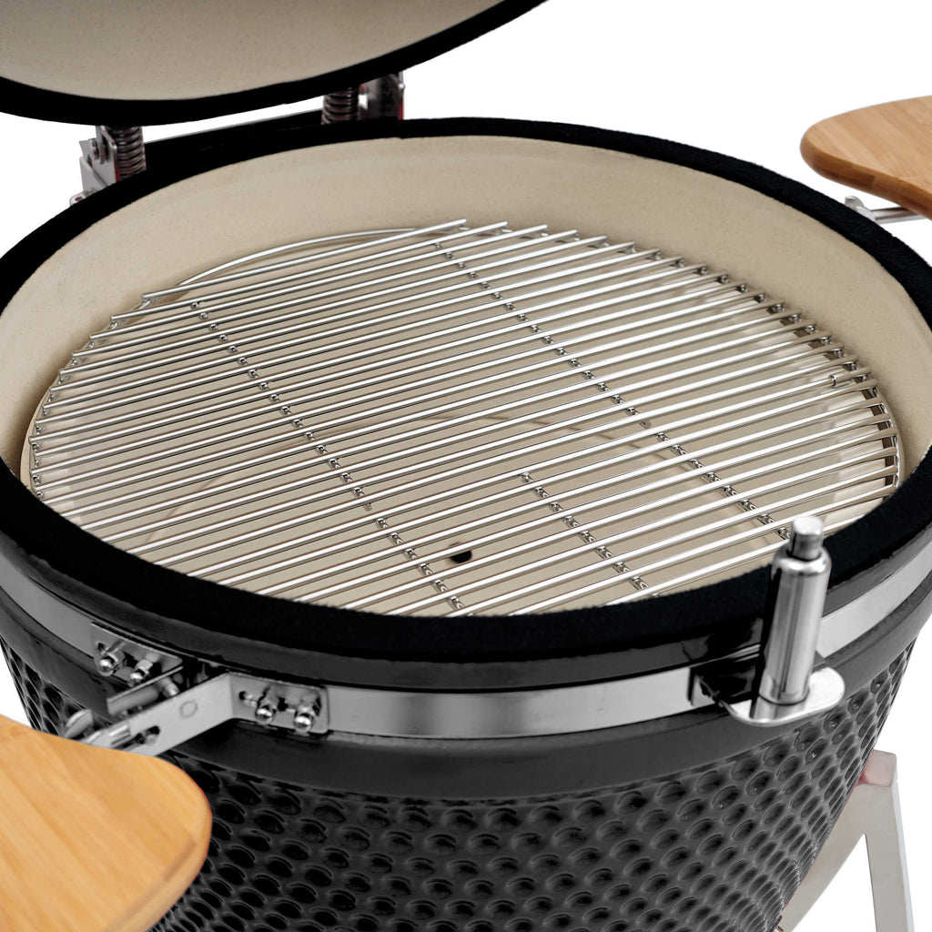 Barbecue à charbon de bois Kamado « KURO », Ø 52 cm, avec grille et thermomètre