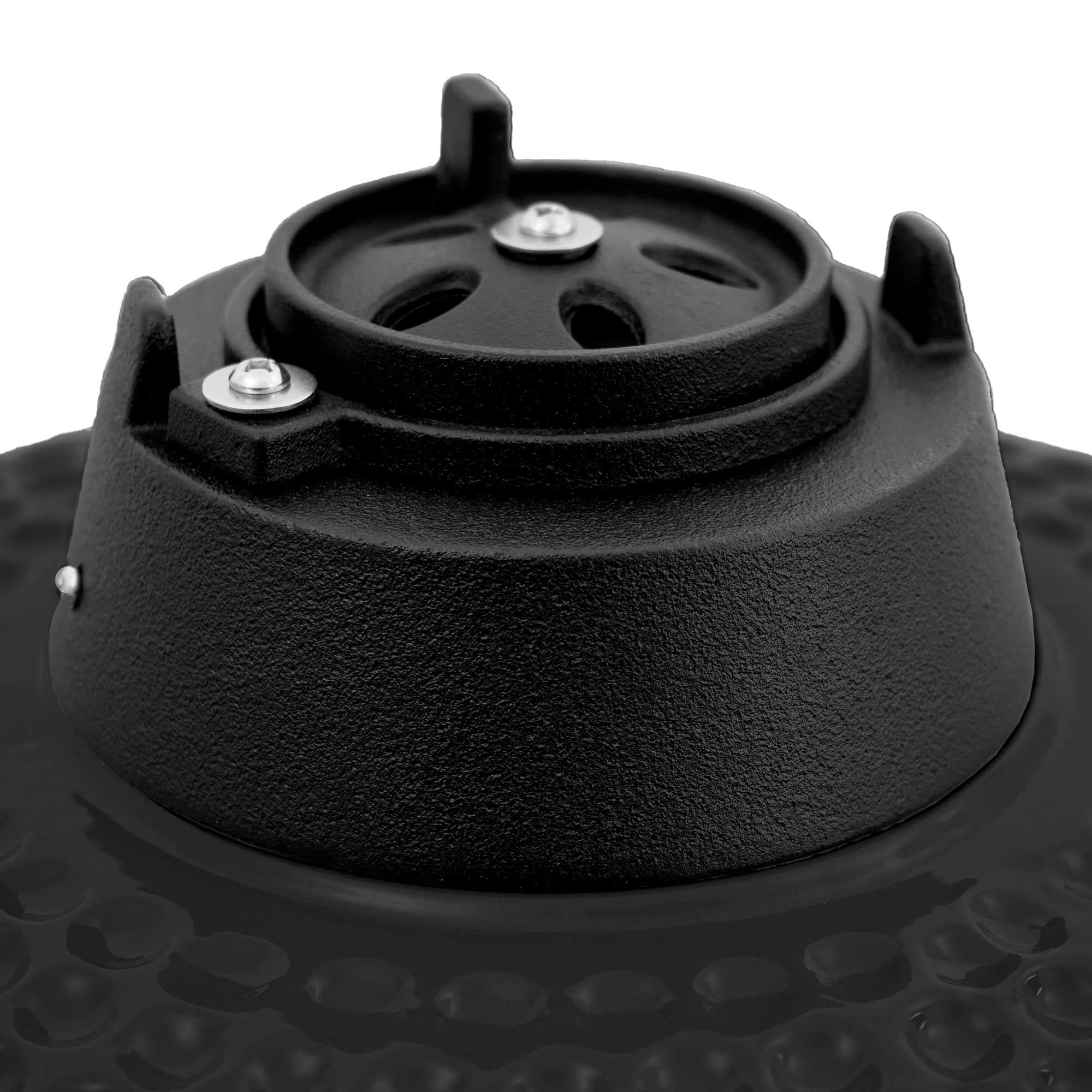 Barbecue à charbon de bois Kamado BBQ-Toro Ø 46 cm « KURO » avec étagère en bambou et thermomètre, gris