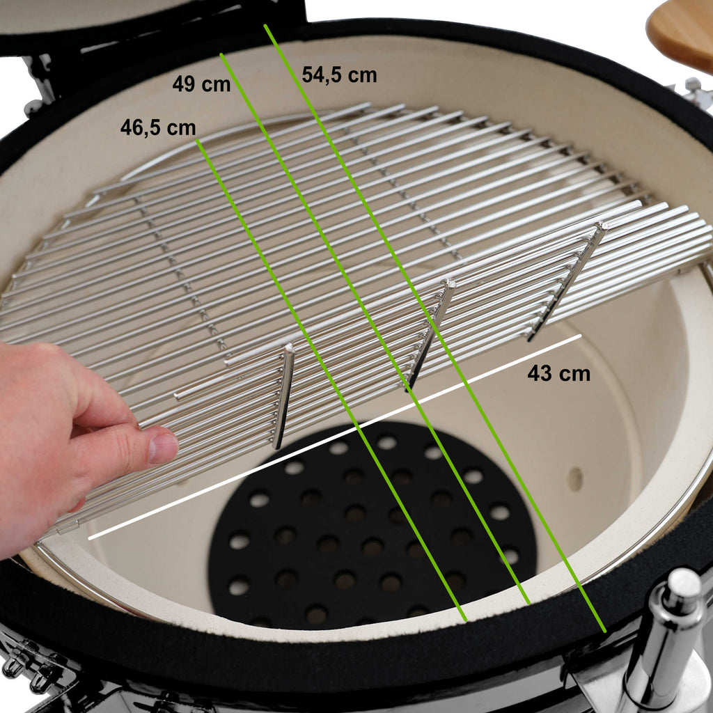Barbecue à charbon de bois Kamado « KURO », Ø 52 cm, avec grille et thermomètre