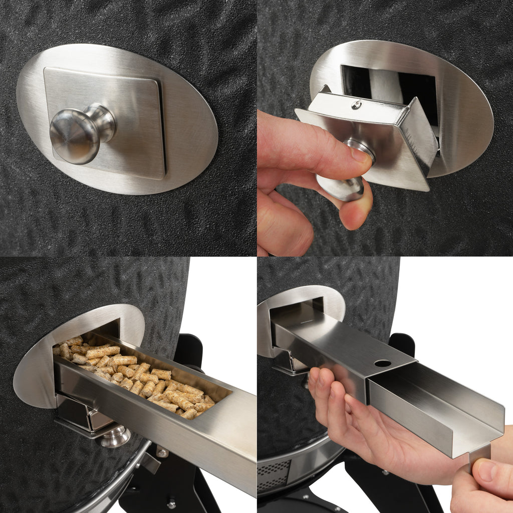 Kamado charcoal grill "Yoru", Ø 56cm, incl. thermometer, wheels