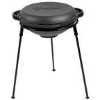 Ensemble Kazan et support, 36 cm, en fonte, couvercle inclus