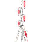 Chain for swivel grill, 140 cm, stainless steel, including swivel