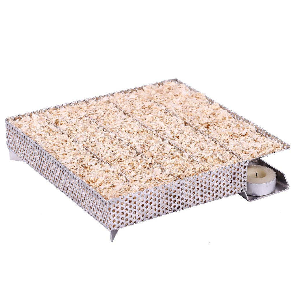 Générateur de fumée froide pour poêles à bois à combustion lente, 20,5 x 20,5 cm, acier inoxydable