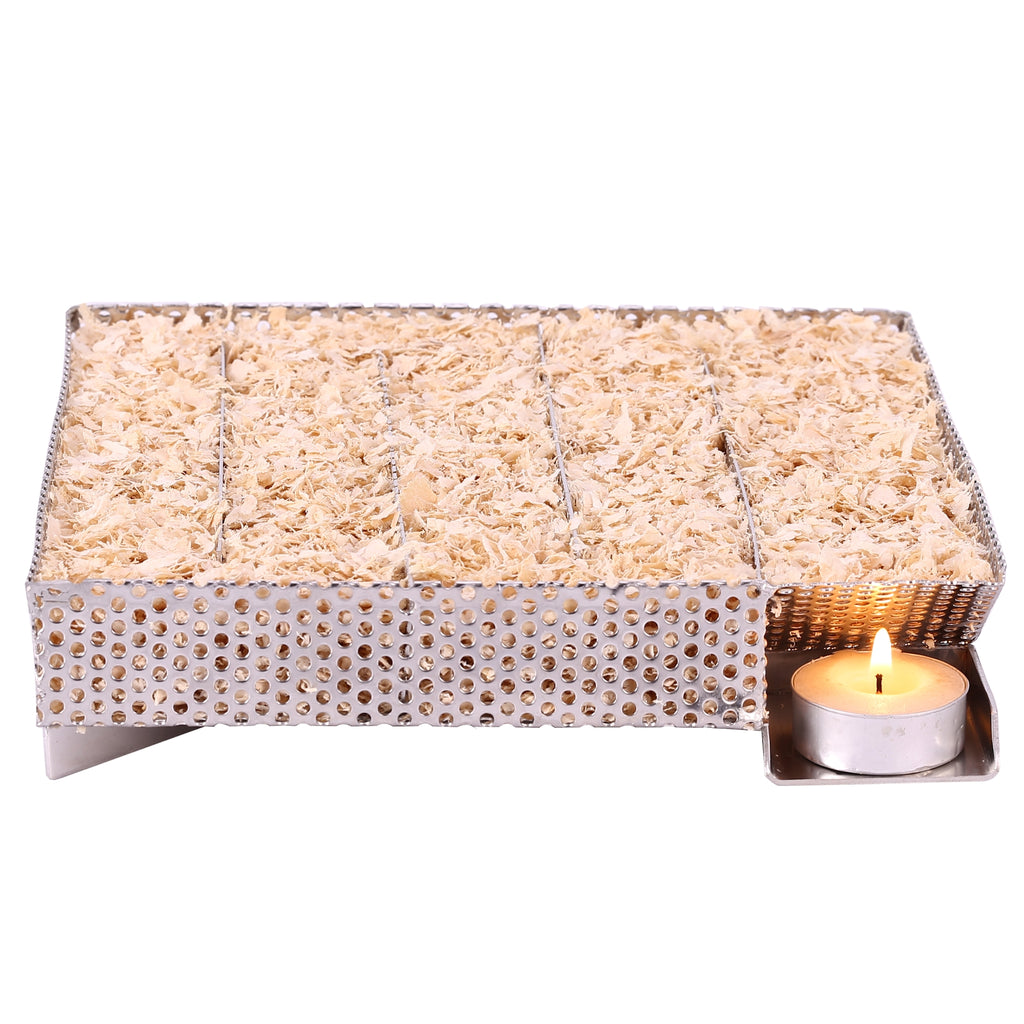 Générateur de fumée froide pour poêles à bois à combustion lente, 20,5 x 20,5 cm, acier inoxydable