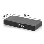 Pierre de lave, 20 x 10 x 3 cm, plateau en acier inoxydable inclus