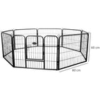 Parc pour chiot « Rocky », 80 x 60 cm, pliable, acier