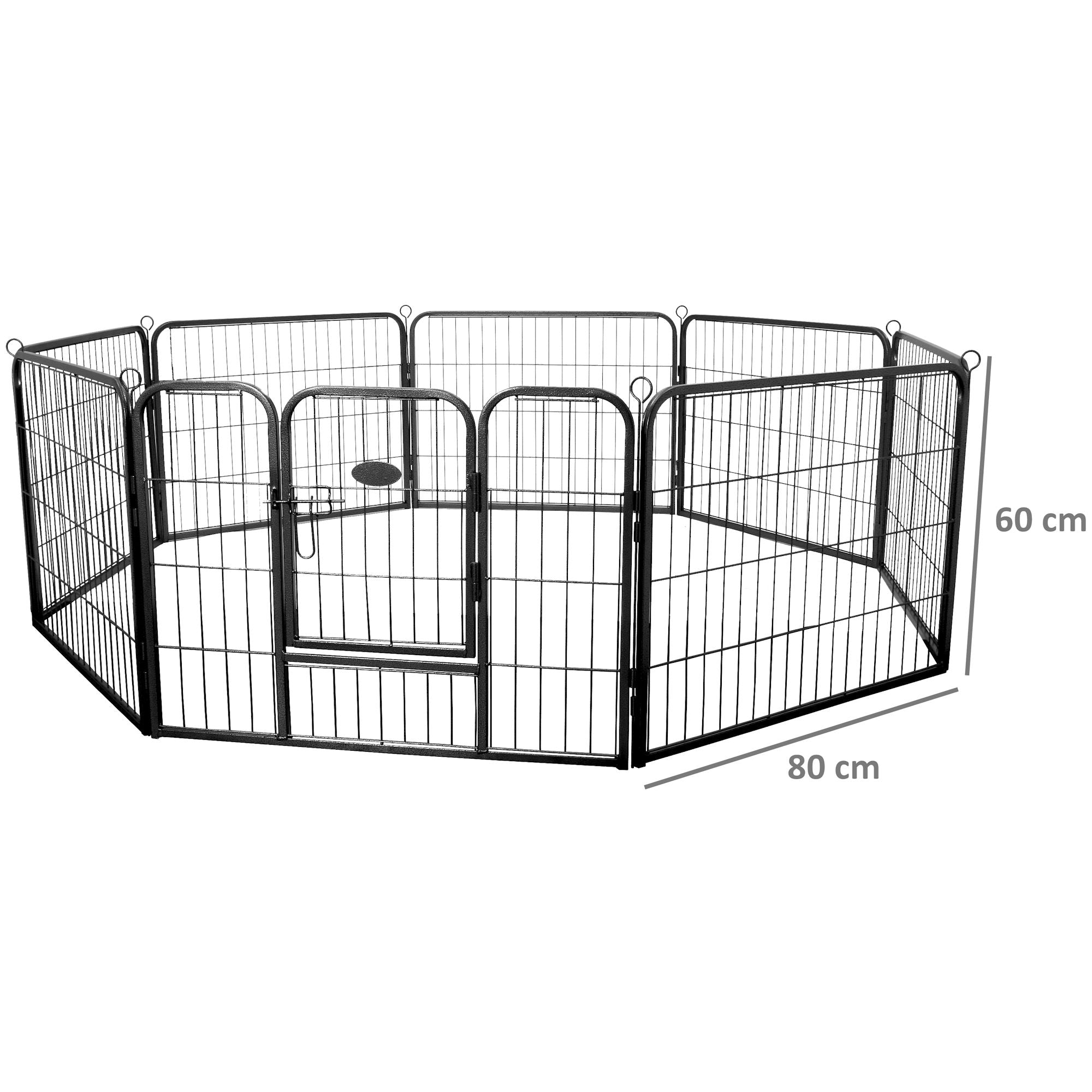 Welpenauslauf "Rocky", 80 x 60 cm, faltbar, Stahl
