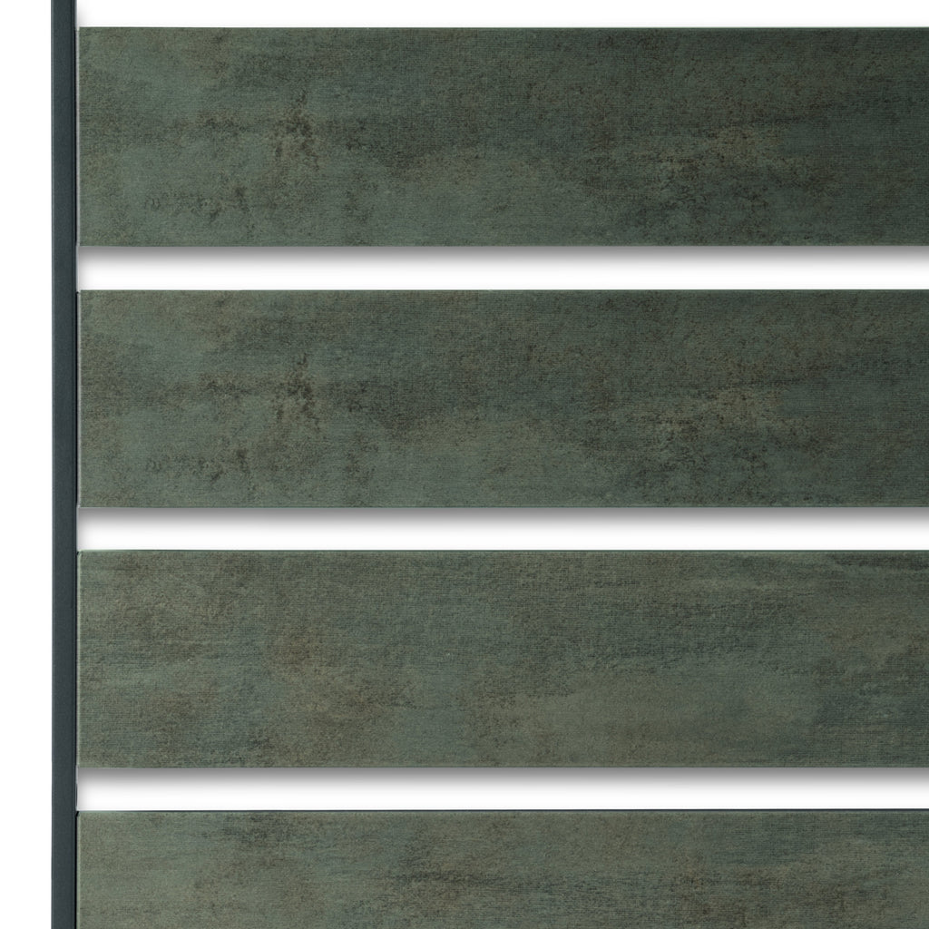 Bin storage box, anthracite RAL 7016, door in wood look