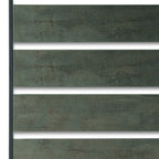 Ensemble de 4 poubelles, anthracite RAL 7016, porte aspect bois