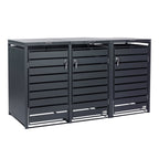 Boîte de rangement pour poubelles, lot de 3, anthracite RAL 7016