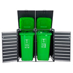 Boîte de rangement pour poubelles, lot de 3, anthracite RAL 7016