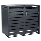 Boîte de rangement pour poubelles, lot de 2, anthracite RAL 7016