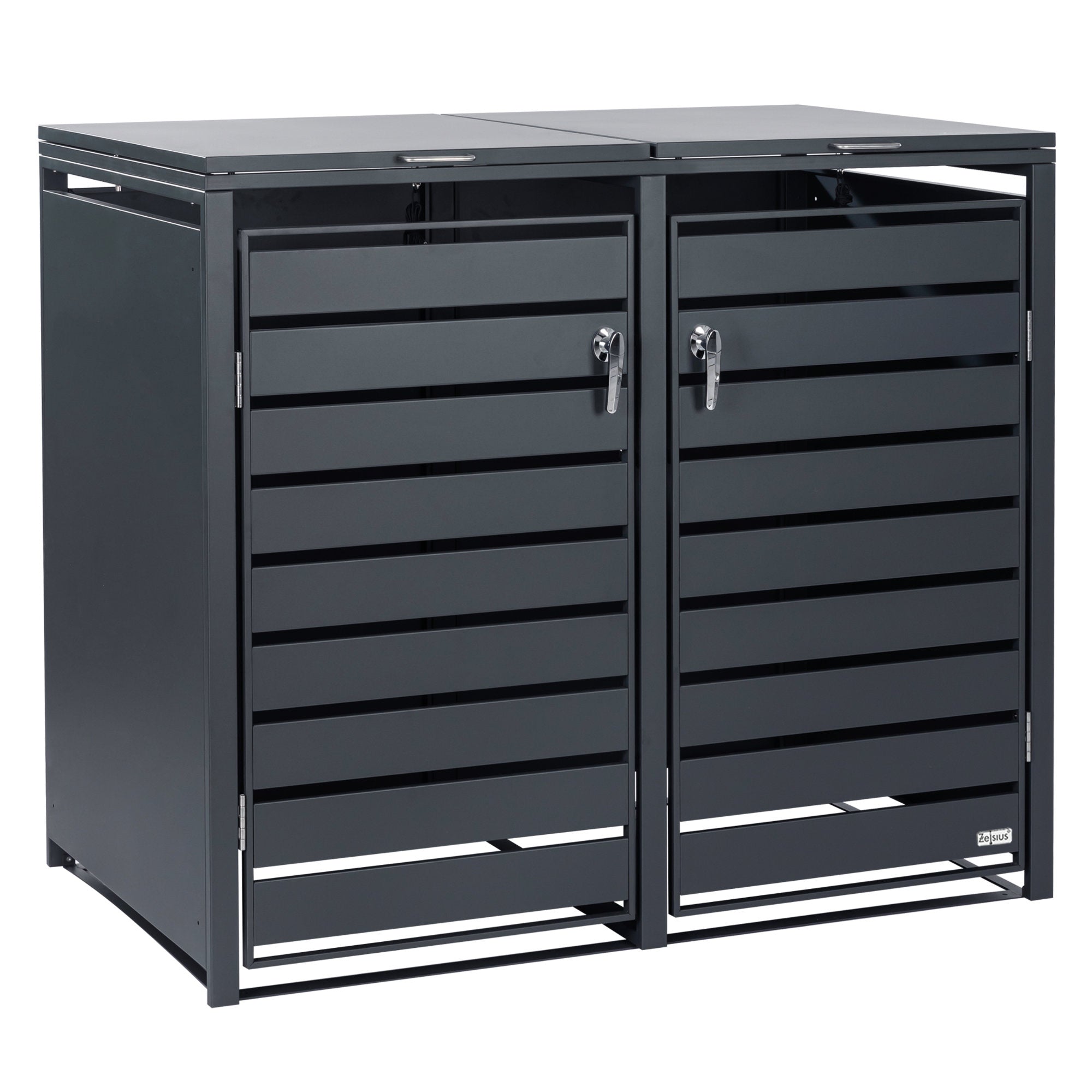 Bin storage box, set of 2, anthracite RAL 7016