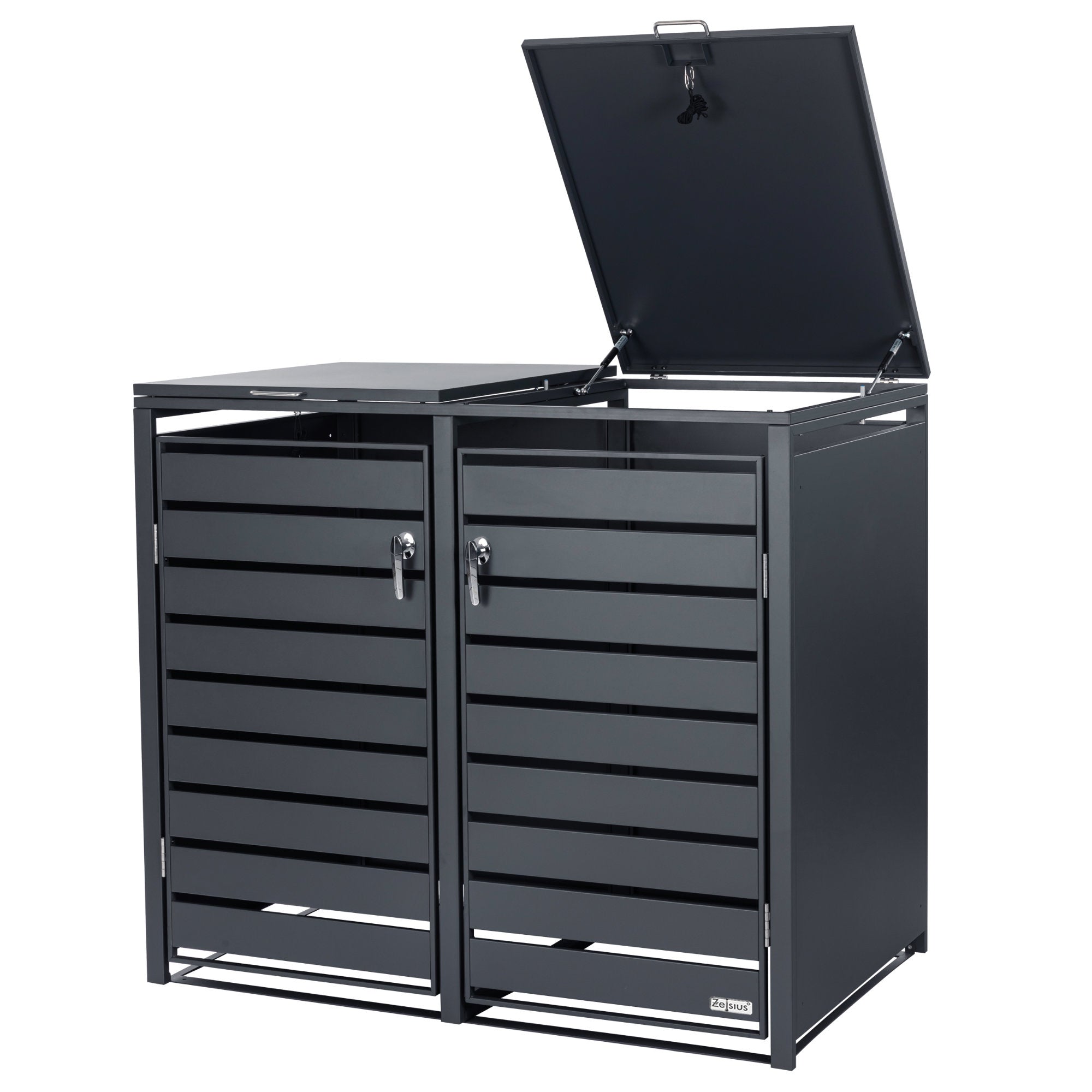 Boîte de rangement pour poubelles, lot de 4, anthracite RAL 7016