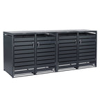 Boîte de rangement pour poubelles, lot de 4, anthracite RAL 7016