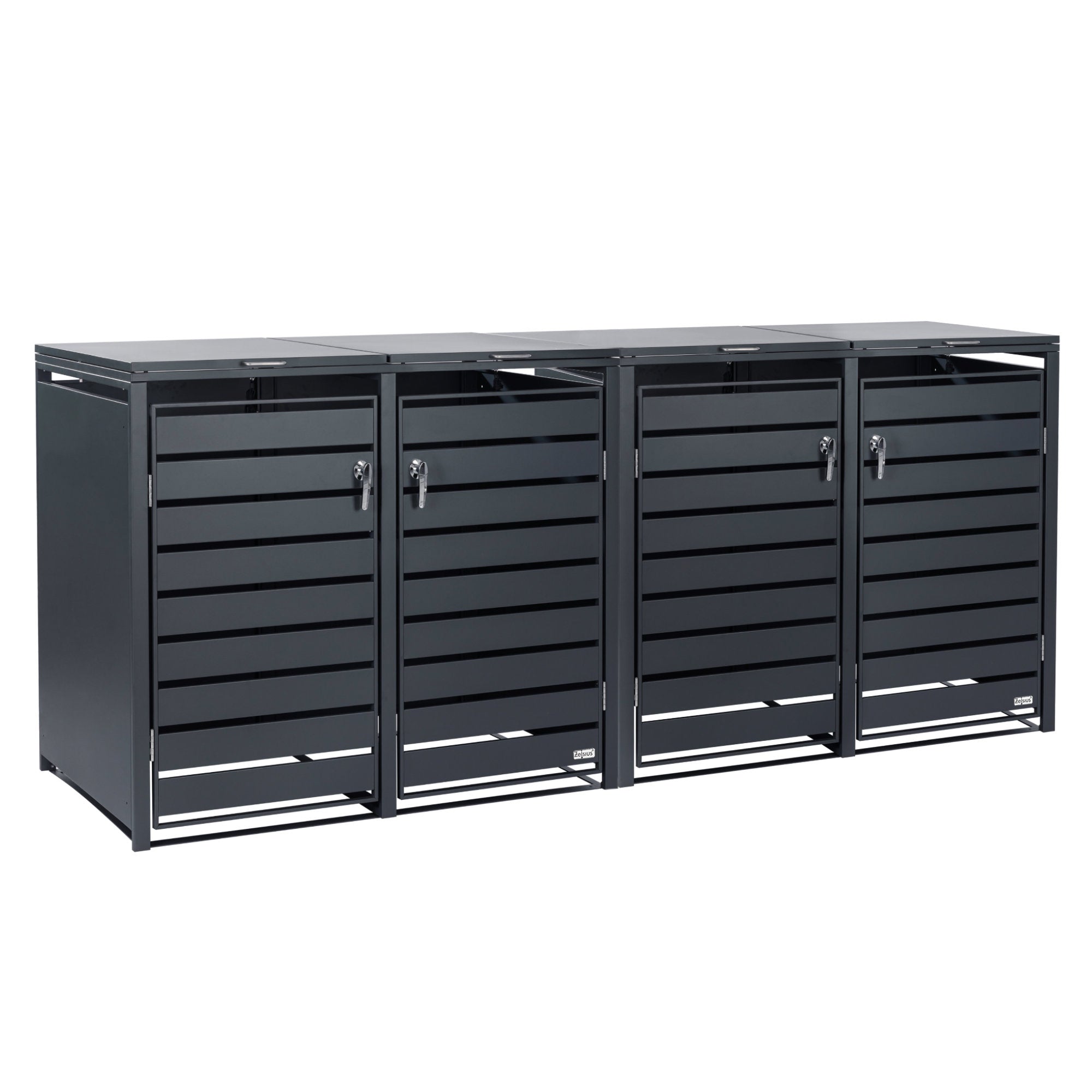 Bin storage box, set of 4, anthracite RAL 7016