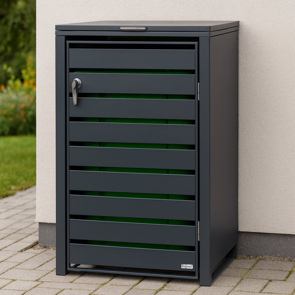 Garbage can enclosure, anthracite RAL 7016
