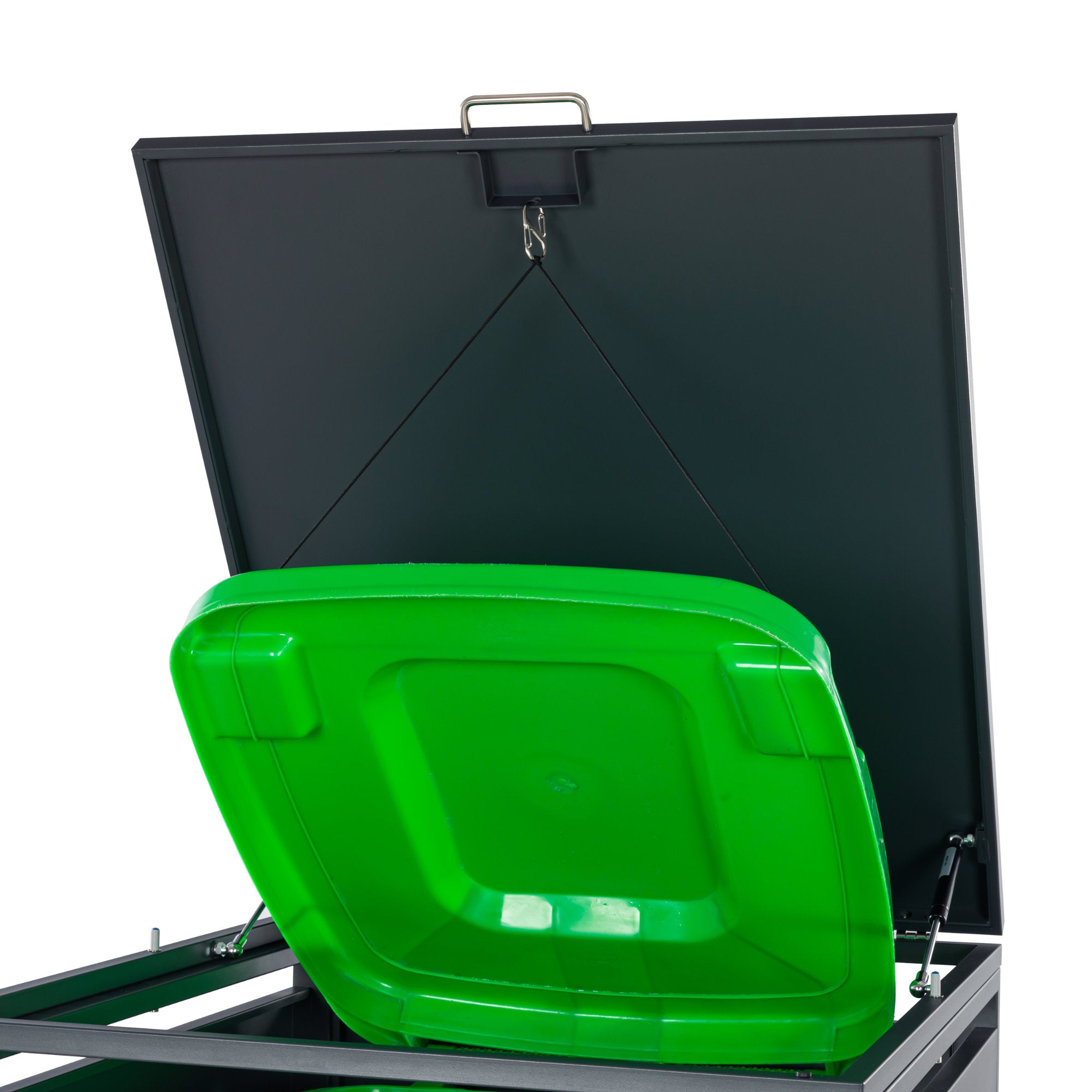 Garbage can enclosure, anthracite RAL 7016