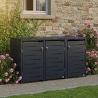 Boîte de rangement pour poubelles, lot de 3, anthracite RAL 7016