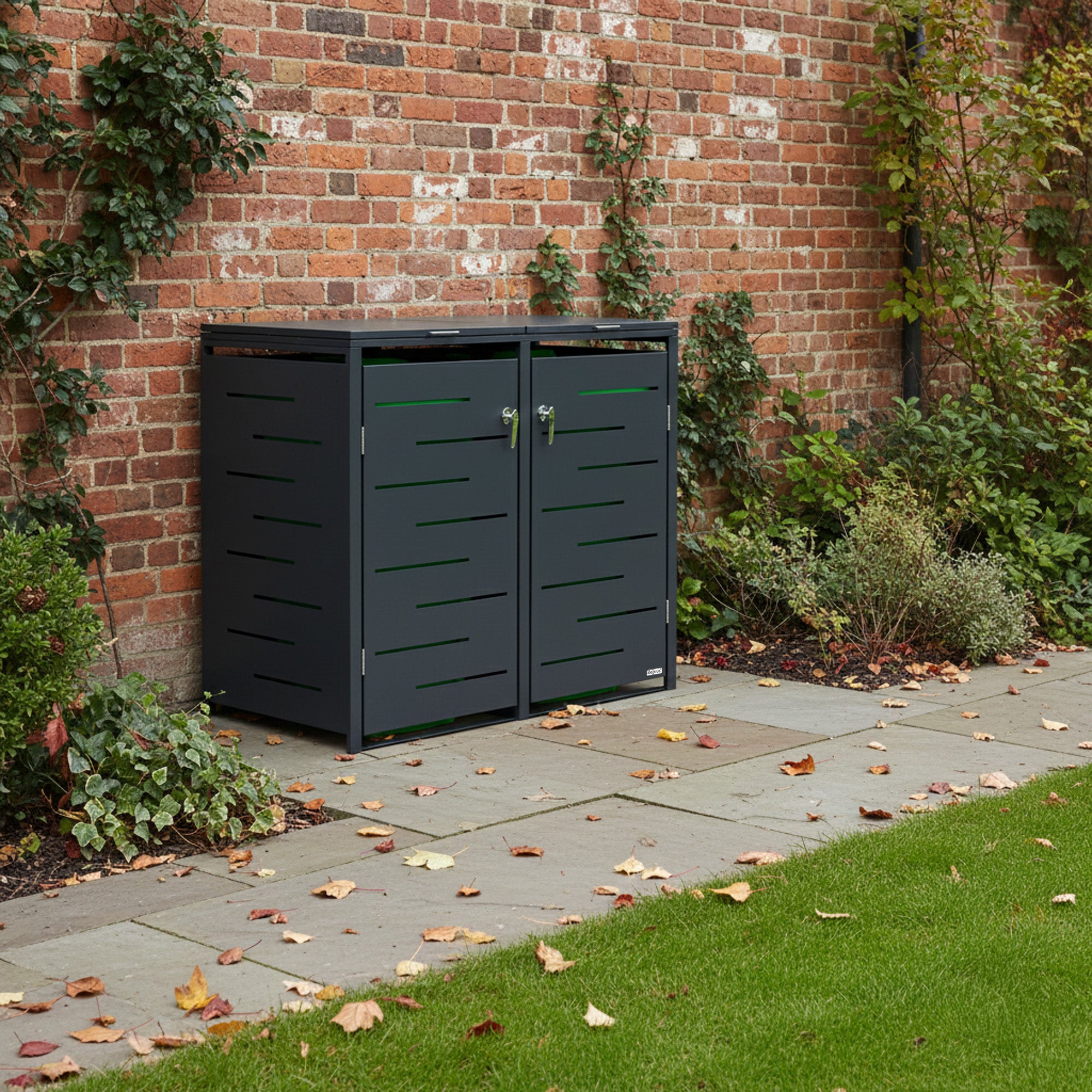 Bin storage box, set of 2, anthracite RAL 7016