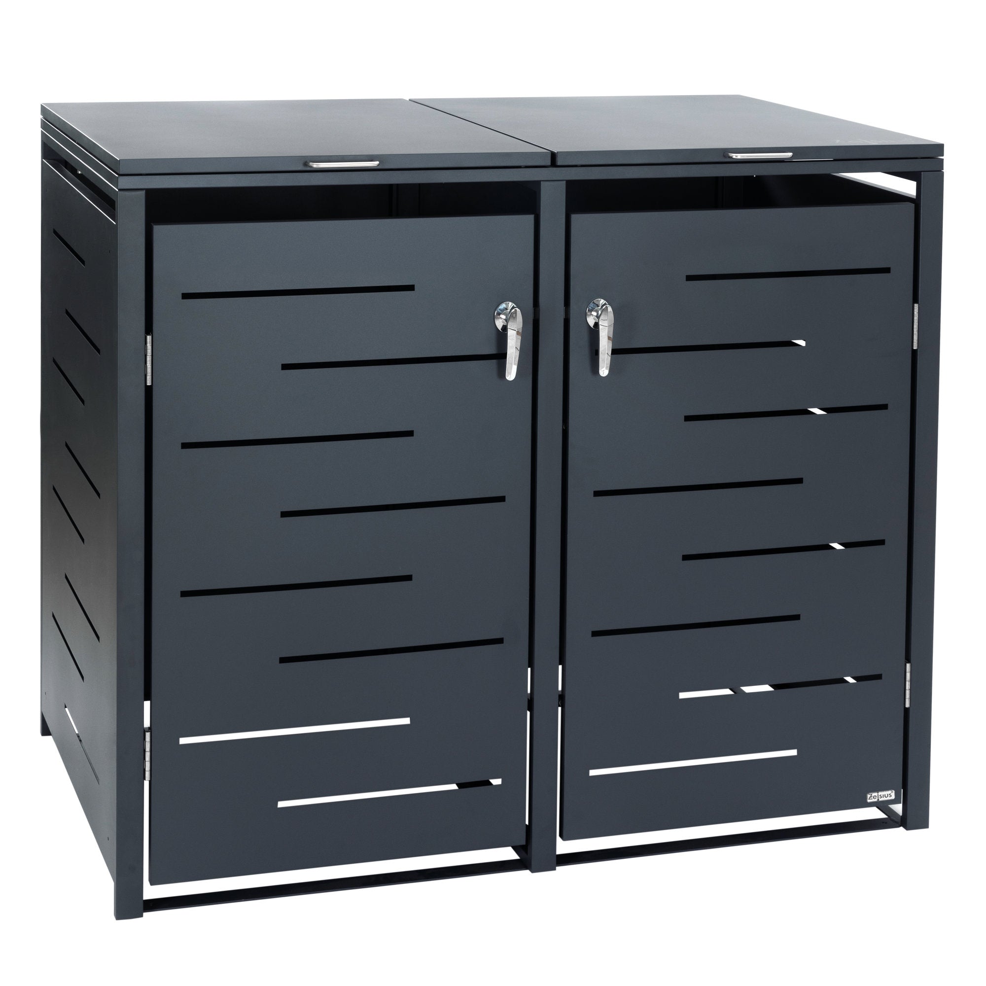 Bin storage box, set of 2, anthracite RAL 7016