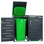 Boîte de rangement pour poubelles, lot de 4, anthracite RAL 7016