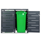 Boîte de rangement pour poubelles, lot de 2, anthracite RAL 7016
