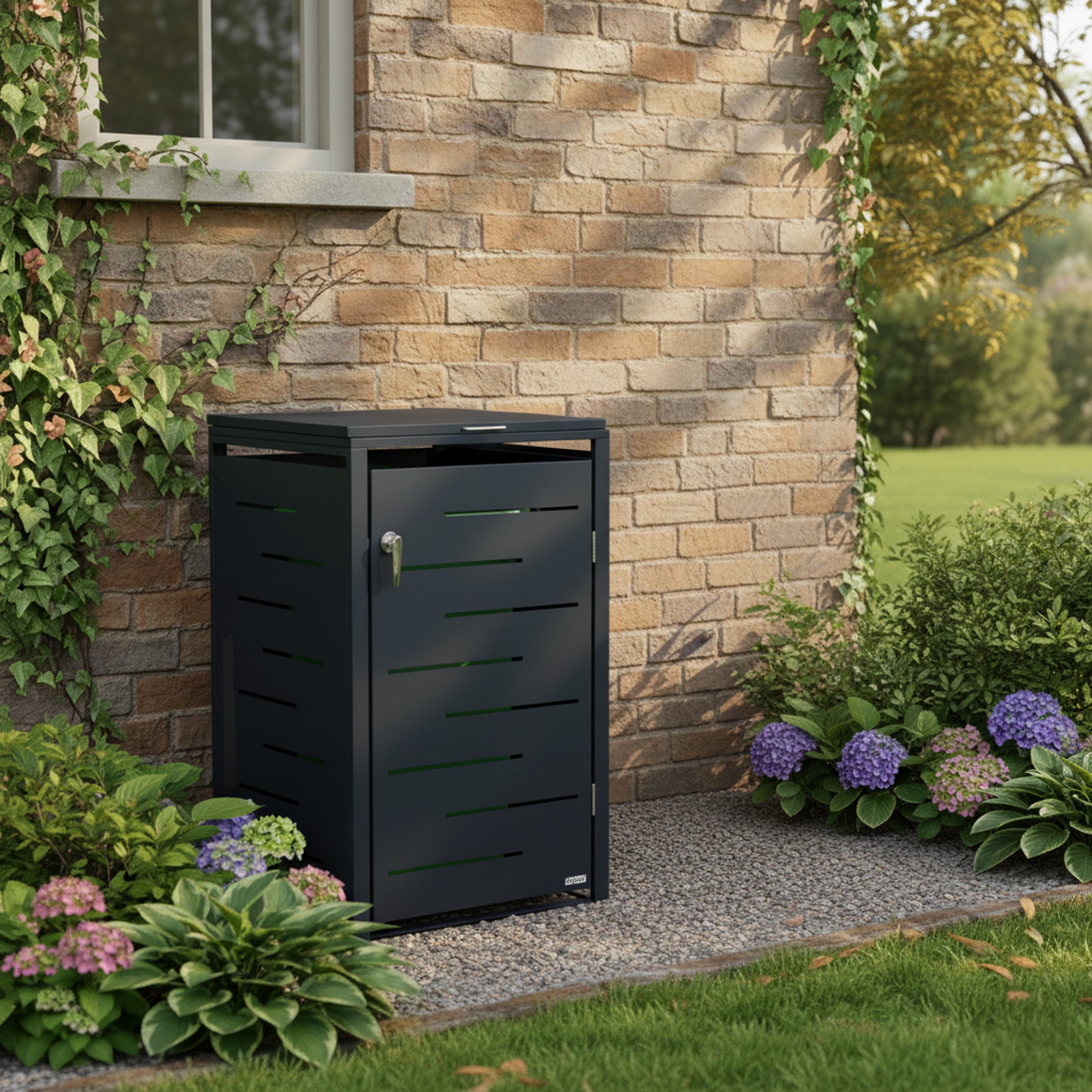 Mülltonnenbox, Anthrazit RAL 7016