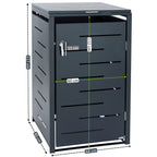 Boîtier pour poubelle, anthracite RAL 7016